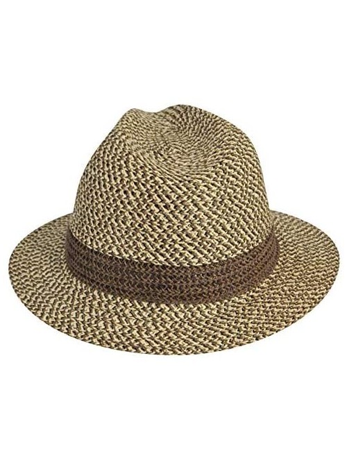 Fedoras Men's Mason Braided Fedora Hat - Natural Multi - C511CTMO127 $47.23