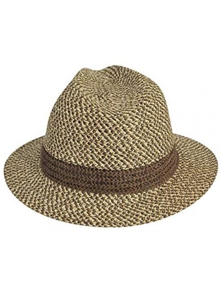 Fedoras Men's Mason Braided Fedora Hat - Natural Multi - C511CTMO127 $47.23