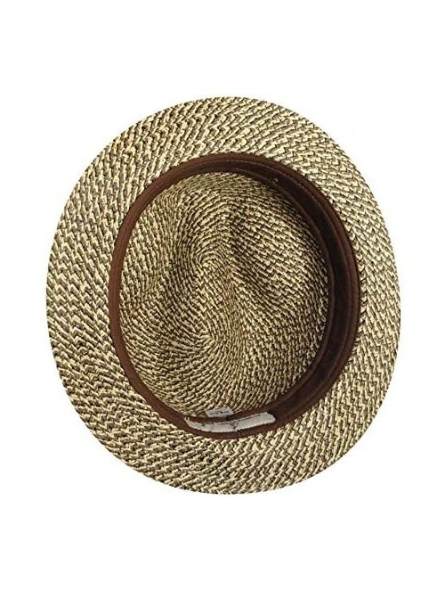 Fedoras Men's Mason Braided Fedora Hat - Natural Multi - C511CTMO127 $47.23