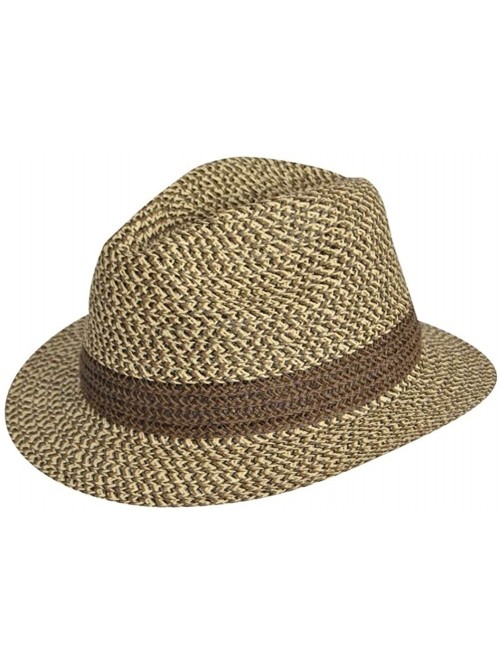 Fedoras Men's Mason Braided Fedora Hat - Natural Multi - C511CTMO127 $47.23