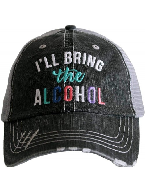 Baseball Caps I'll Bring The Alcohol Baseball Cap - Trucker Hat for Women - Stylish Cute Ball Cap - Grey - CY18E5OOXD6 $23.82