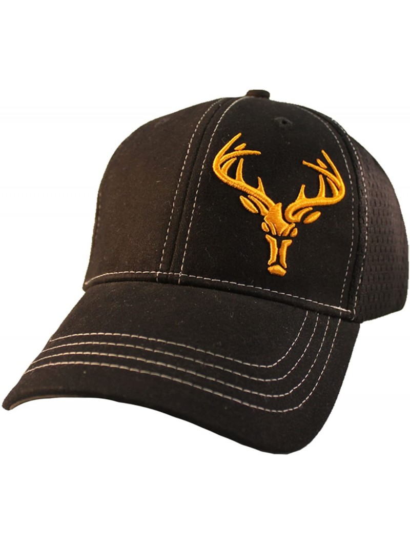 Baseball Caps Men's Deer Head Stretch-Fit Cap One Size Black - Black - C711MU9AZY1 $14.63