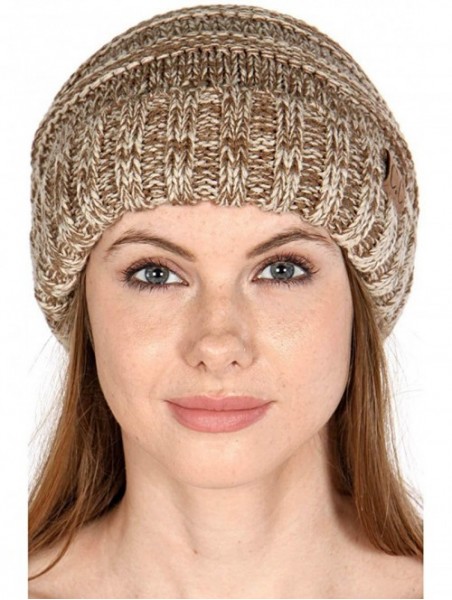 Skullies & Beanies Beanies for Women - Slouchy Knit Beanie hat for Women- Soft Warm Cable Winter Chunky Hats - CK18QGMIGZ4 $1...