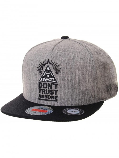 Baseball Caps Snapback Hat Illuminati Patch Hip Hop Baseball Cap AL2390 - Grey - CU12JHRVRN7 $36.05