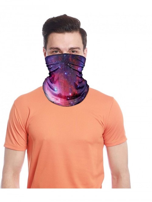 Balaclavas Multifunctional Neck Gaiter- Balaclava- Bandana Face Mask for Men Women - Galaxy Red - C7197S2M7R4 $12.27