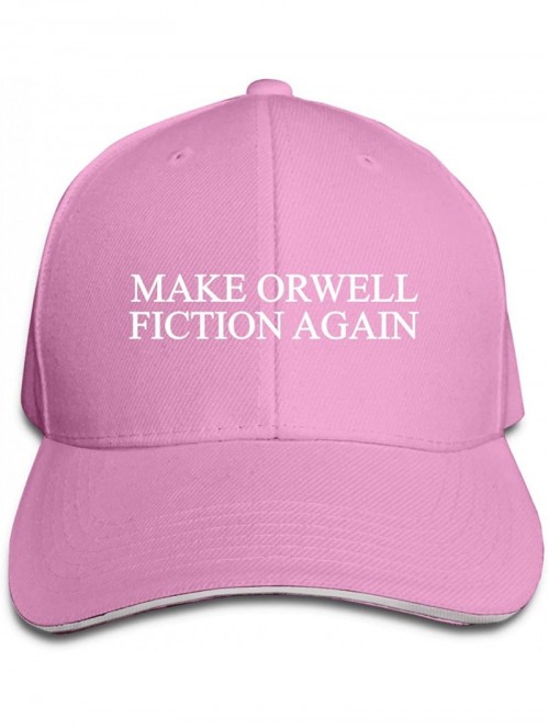 Baseball Caps Make Orwell Fiction Again Trucker Hat Baseball Cap Adjustable Sandwich Hat - Pink - CS18IQ7IECW $20.03