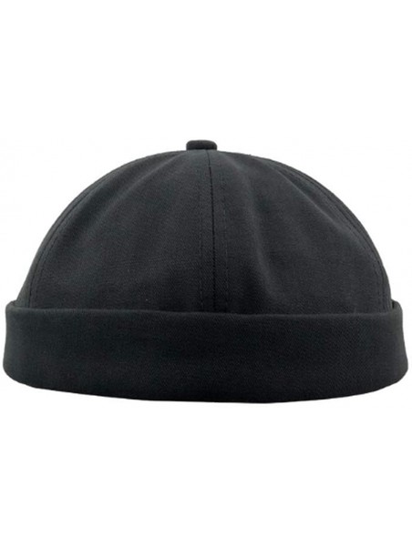 Skullies & Beanies Croogo Vintage Brimless Visor Less Fashion - Black - CS18S8MM458 $18.04