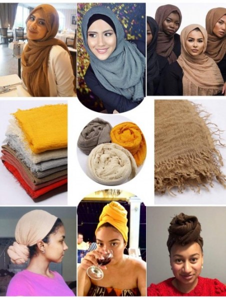 Headbands Long Scarf-Stretch Head Wrap for women Turban Wrap Stretch Jersey Long Turban Headscarf Tie Khaki - CK1996MS58C $15.46