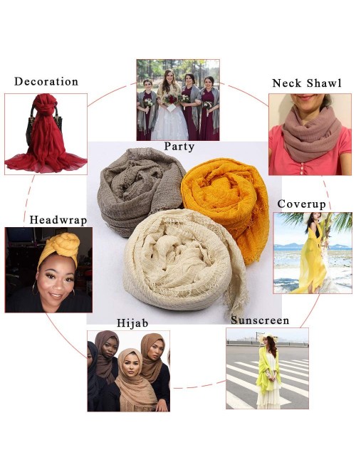 Headbands Long Scarf-Stretch Head Wrap for women Turban Wrap Stretch Jersey Long Turban Headscarf Tie Khaki - CK1996MS58C $15.46