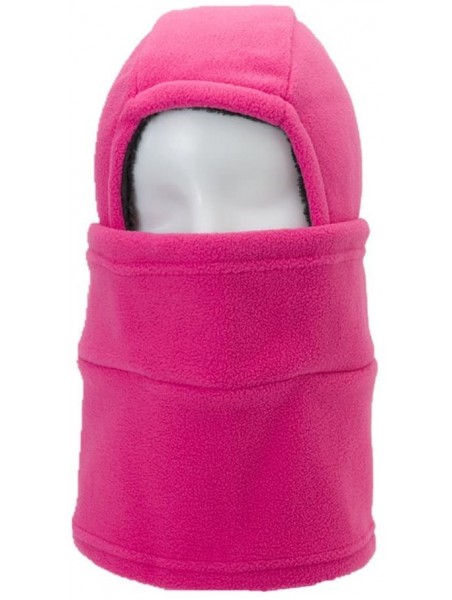 Balaclavas Winter Windproof Polar Fleece Neck Warmer Balaclava Hooded Face Mask Ski Hood Snowboard Mask - Balaclava Pink - C0...