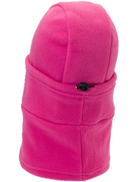 Balaclavas Winter Windproof Polar Fleece Neck Warmer Balaclava Hooded Face Mask Ski Hood Snowboard Mask - Balaclava Pink - C0...