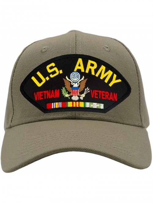 Baseball Caps US Army - Vietnam Veteran Hat/Ballcap Adjustable One Size Fits Most - Tan/Khaki - C818K2ZXGGE $33.15