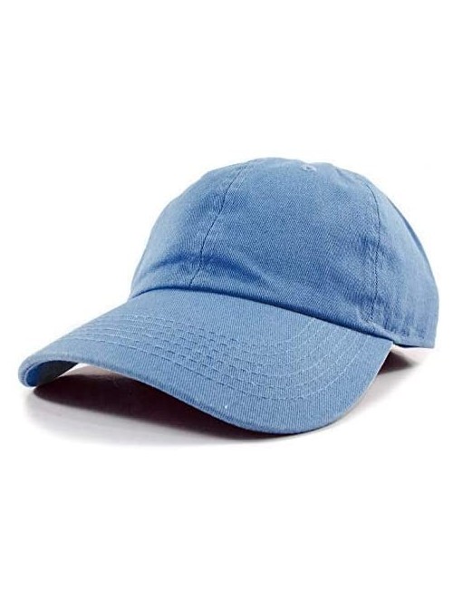 Baseball Caps Polo Style Baseball Cap Ball Dad Hat Adjustable Plain Solid Washed Mens Womens Cotton - Sky Blue - CG18WGCQLYK ...