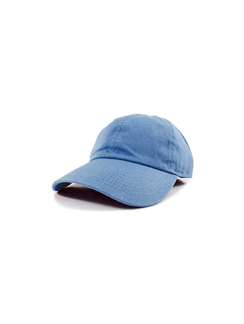 Baseball Caps Polo Style Baseball Cap Ball Dad Hat Adjustable Plain Solid Washed Mens Womens Cotton - Sky Blue - CG18WGCQLYK ...