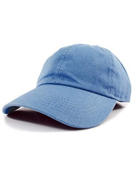 Baseball Caps Polo Style Baseball Cap Ball Dad Hat Adjustable Plain Solid Washed Mens Womens Cotton - Sky Blue - CG18WGCQLYK ...