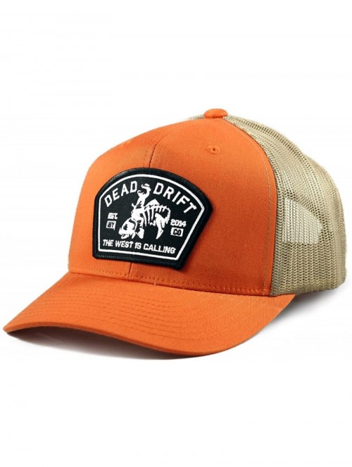 Baseball Caps Fly Fishing Hat Bucking Trout Orange Trucker Snapback Fly - Orange/Cream - CU12FFNNDYN $41.79