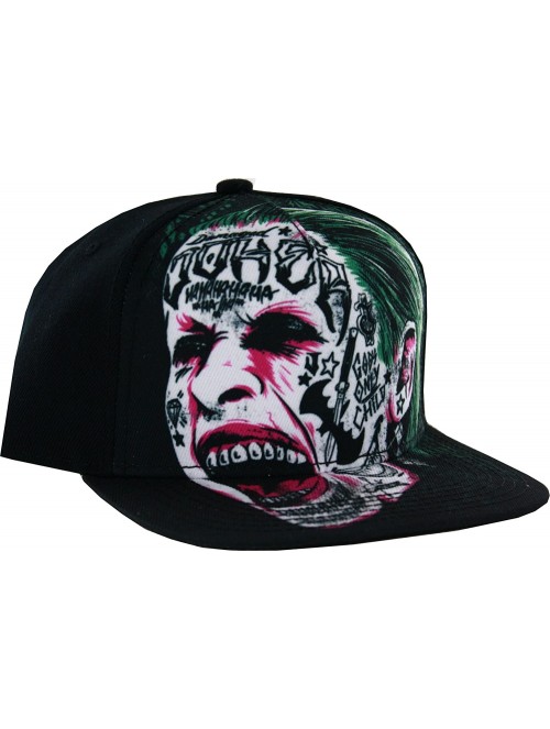 Baseball Caps Suicide Squad Joker Tatted Snapback Hat Black - CX12KKAHMH9 $24.05