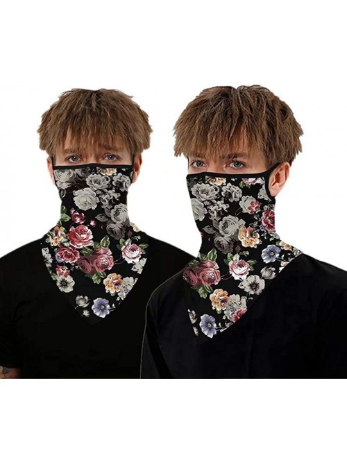 Balaclavas Face Scarf Bandana Ear Loops Face Rave Balaclava Men Women Neck Gaiters for Dust Wind Motorcycle Mask - C3198STEYO...