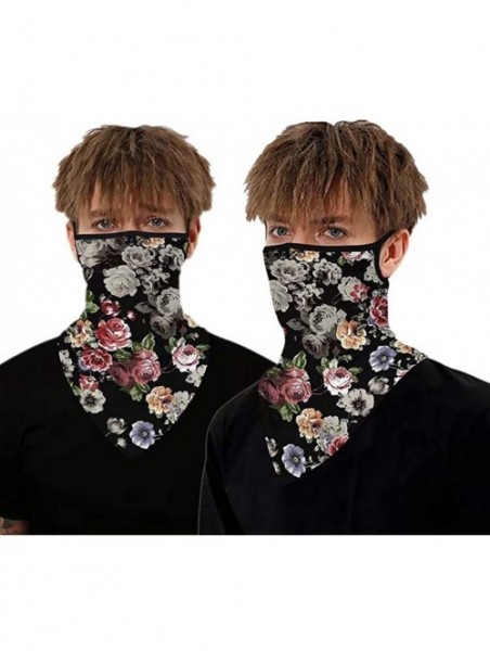 Balaclavas Face Scarf Bandana Ear Loops Face Rave Balaclava Men Women Neck Gaiters for Dust Wind Motorcycle Mask - C3198STEYO...