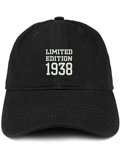 Baseball Caps Limited Edition 1938 Embroidered Birthday Gift Brushed Cotton Cap - Black - C018D9S2KWS $18.06
