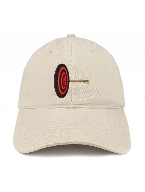 Baseball Caps Archery Target Quality Embroidered Low Profile Brushed Cotton Dad Hat Cap - Stone - CU184YKLDE6 $19.12