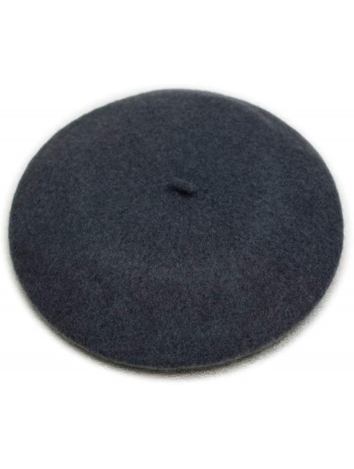 Berets French Beret - Wool Solid Color Womens Beanie Cap Hat - Dgy - CV18GWW5G82 $12.21