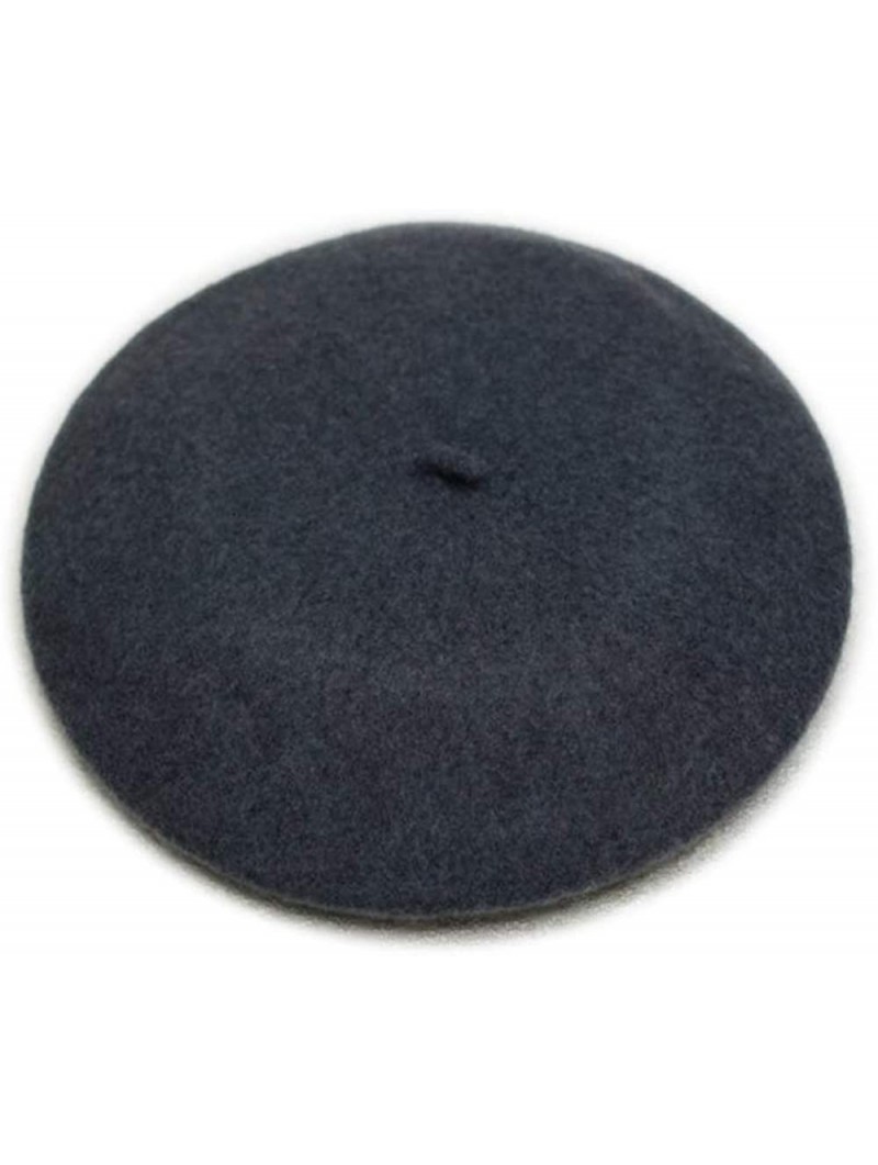 Berets French Beret - Wool Solid Color Womens Beanie Cap Hat - Dgy - CV18GWW5G82 $12.21