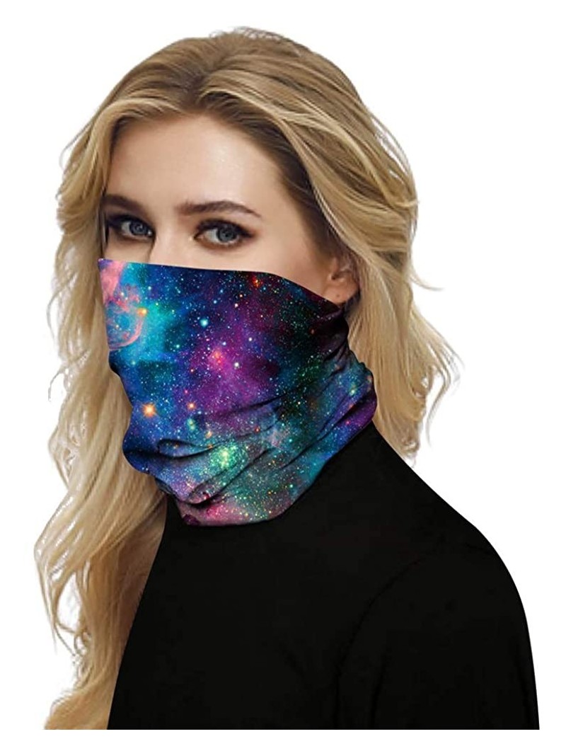 Balaclavas Face Mask Sun Protection Dustproof Neck Gaiter Starry Universe Collar Bandana Balaclava - A08 - CW197TT9T07 $17.25