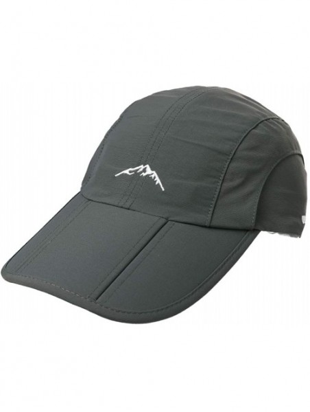 Baseball Caps Unisex SPF Quick-Drying Running Baseball Cap Large Bill Sun Hat 55-61cm - Dark Grey_99745 - CI18I4UHLCG $12.66