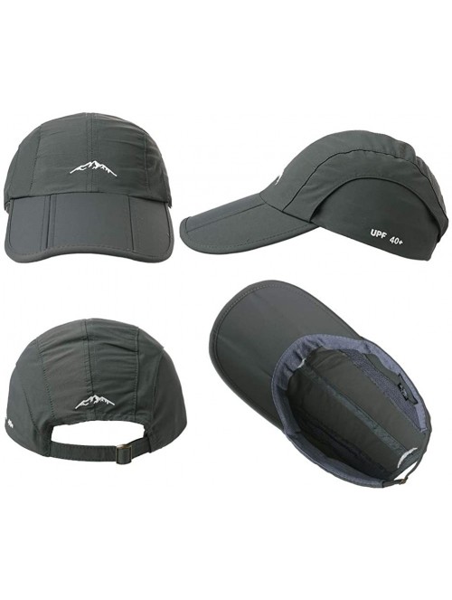 Baseball Caps Unisex SPF Quick-Drying Running Baseball Cap Large Bill Sun Hat 55-61cm - Dark Grey_99745 - CI18I4UHLCG $12.66