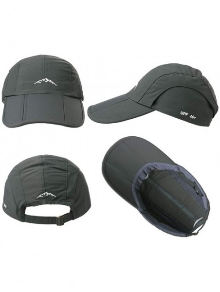 Baseball Caps Unisex SPF Quick-Drying Running Baseball Cap Large Bill Sun Hat 55-61cm - Dark Grey_99745 - CI18I4UHLCG $12.66