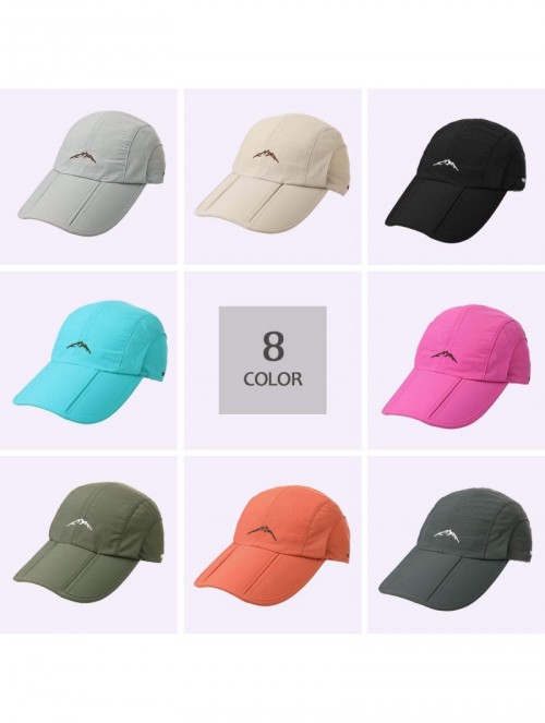 Baseball Caps Unisex SPF Quick-Drying Running Baseball Cap Large Bill Sun Hat 55-61cm - Dark Grey_99745 - CI18I4UHLCG $12.66