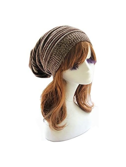 Skullies & Beanies Unisex Plain Long Beanie - Coffee - CM11T8WIXZR $13.33