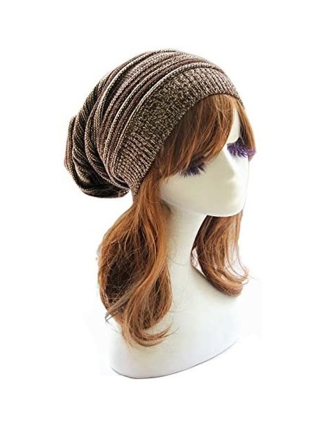 Skullies & Beanies Unisex Plain Long Beanie - Coffee - CM11T8WIXZR $13.33