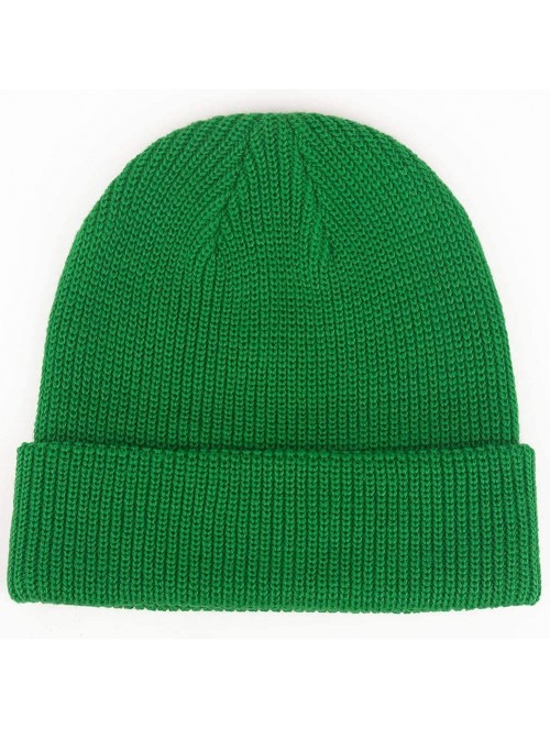 Skullies & Beanies Slouchy Beanie Hats Winter Knitted Caps Soft Warm Ski Hat Unisex - Kelly Green - CT18WXCTODE $12.28