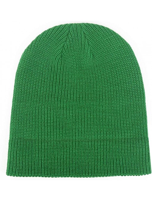 Skullies & Beanies Slouchy Beanie Hats Winter Knitted Caps Soft Warm Ski Hat Unisex - Kelly Green - CT18WXCTODE $12.28