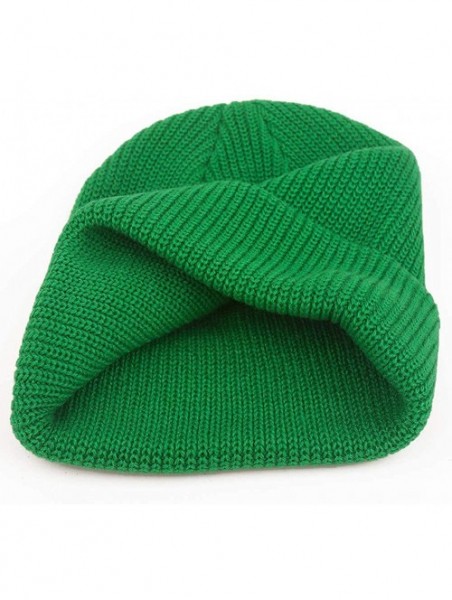 Skullies & Beanies Slouchy Beanie Hats Winter Knitted Caps Soft Warm Ski Hat Unisex - Kelly Green - CT18WXCTODE $12.28