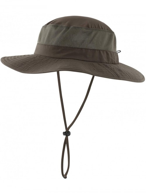 Sun Hats Outdoor UPF50+ Mesh Sun Hat Wide Brim Fishing Hat with Neck Flap - Army Green - CU18DQAY8U3 $19.89