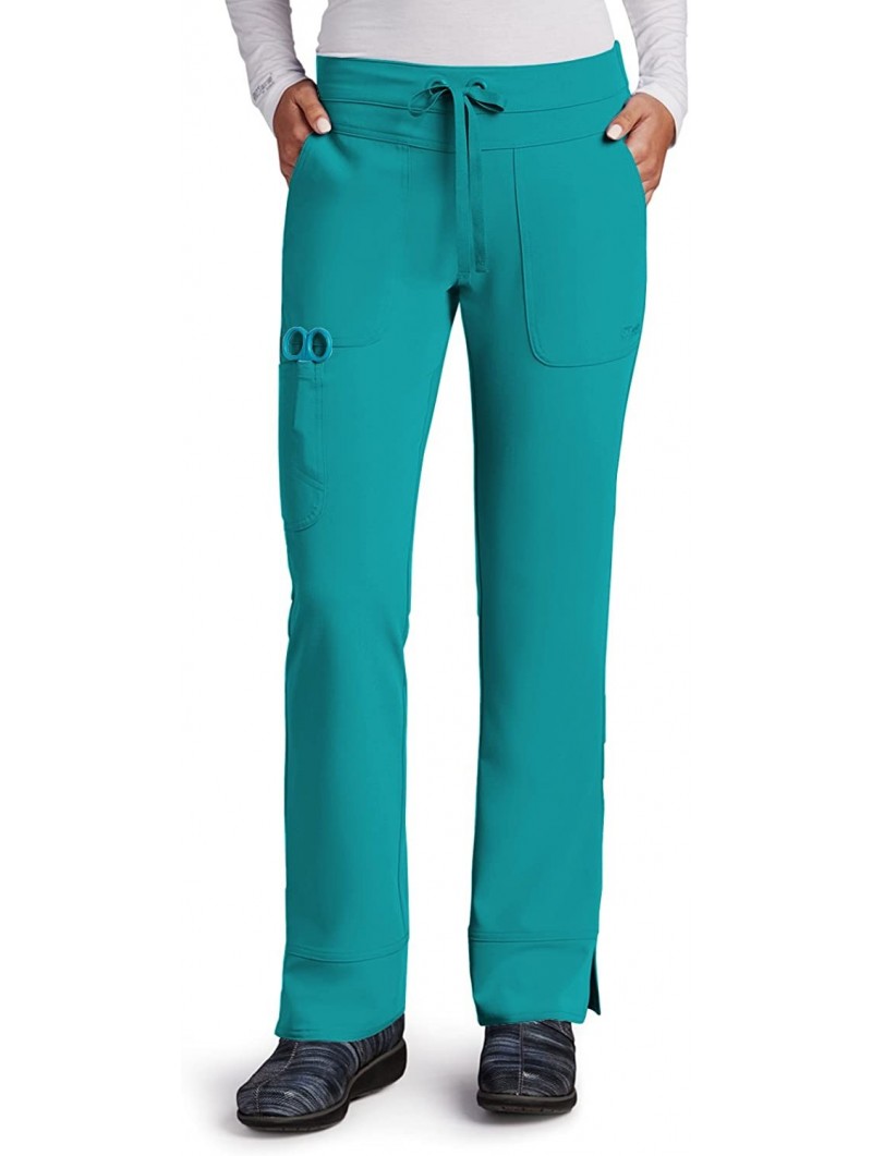 Headbands Grey's Anatomy Signature Women's 2207 3 Pocket Low Rise Scrub Pant - Lagoon - CJ120ZGHA25 $66.34