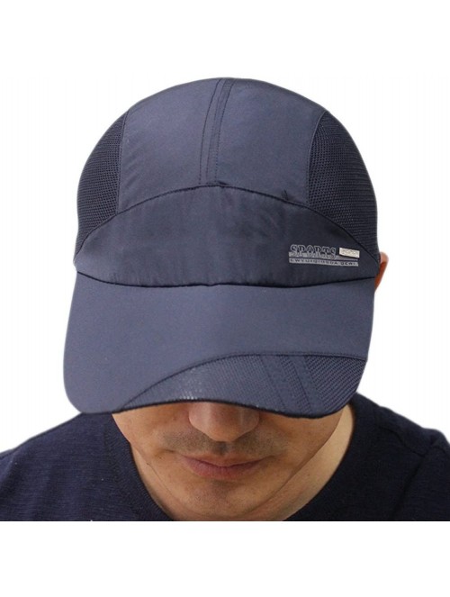 Baseball Caps Mens Snapback Taffeta Golf Baseball Running Summer Mesh Tennis Ball Hat Cap Hats - Navy - C912FGK1SER $13.95