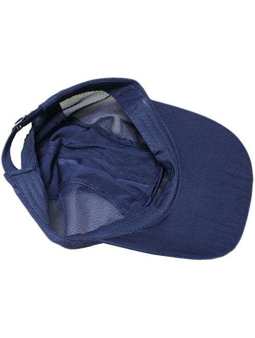 Baseball Caps Mens Snapback Taffeta Golf Baseball Running Summer Mesh Tennis Ball Hat Cap Hats - Navy - C912FGK1SER $13.95