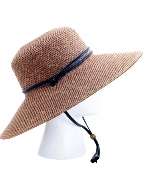 Sun Hats Womens Wide Brim Braided UPF 50+ Hat - C91142ZRDUL $27.43