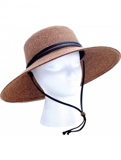 Sun Hats Womens Wide Brim Braided UPF 50+ Hat - C91142ZRDUL $27.43