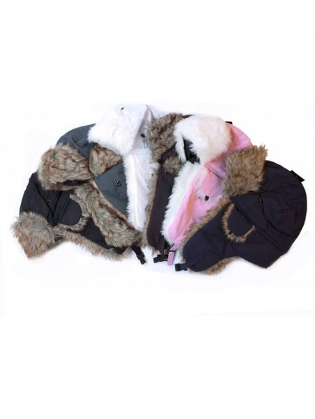 Bomber Hats 3 Pcs Women's Trapper Winter Ear Flap Hat P136 - S6-white-pink-navy - CH11BFF23KB $34.59