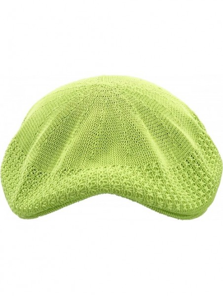 Newsboy Caps Classic Mesh Newsboy Ivy Cap Hat - Lime Green - CF11JYQLE4T $11.94