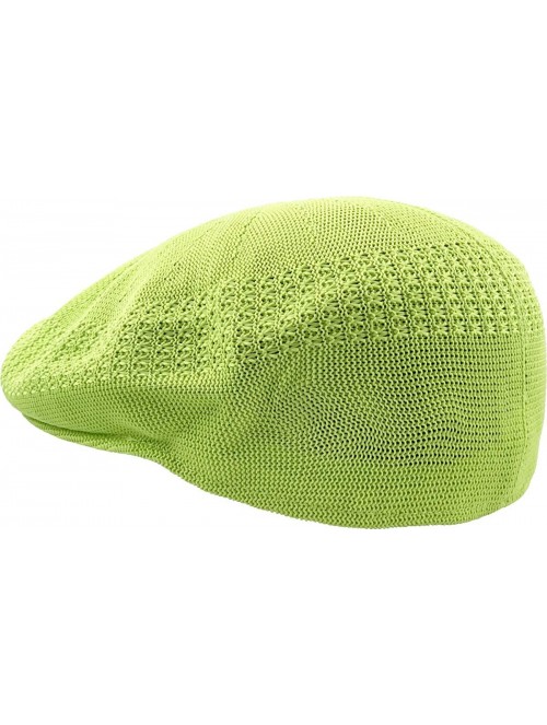 Newsboy Caps Classic Mesh Newsboy Ivy Cap Hat - Lime Green - CF11JYQLE4T $11.94