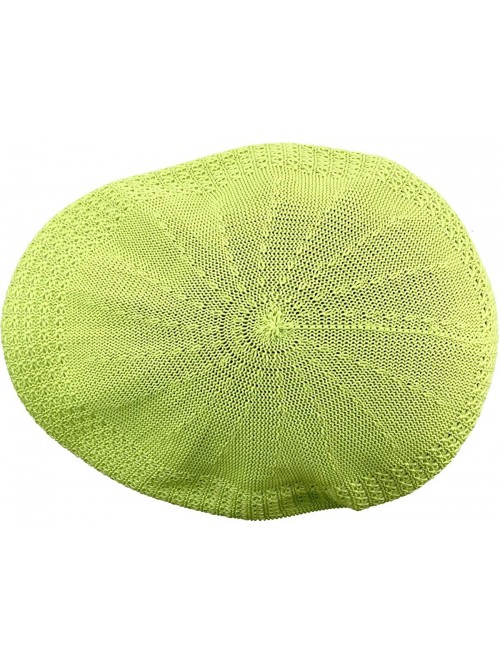 Newsboy Caps Classic Mesh Newsboy Ivy Cap Hat - Lime Green - CF11JYQLE4T $11.94