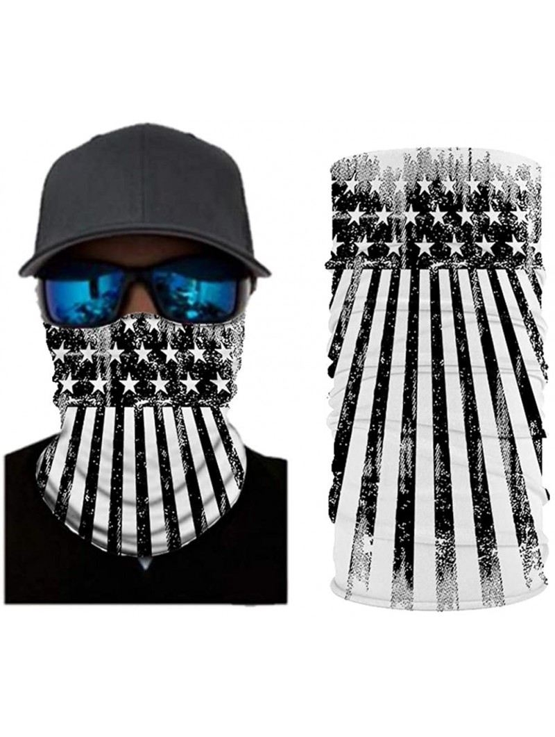 Balaclavas Bandana for Men Women Neck Gaiter Head Wrap Scarf Sun Dust Wind Balaclava Headwear - Us Flag - C9199DWH0T3 $18.05