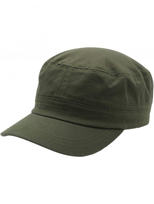 Baseball Caps Cadet Army Cap - Military Cotton Hat - Olive - CY12GW5UV93 $12.90