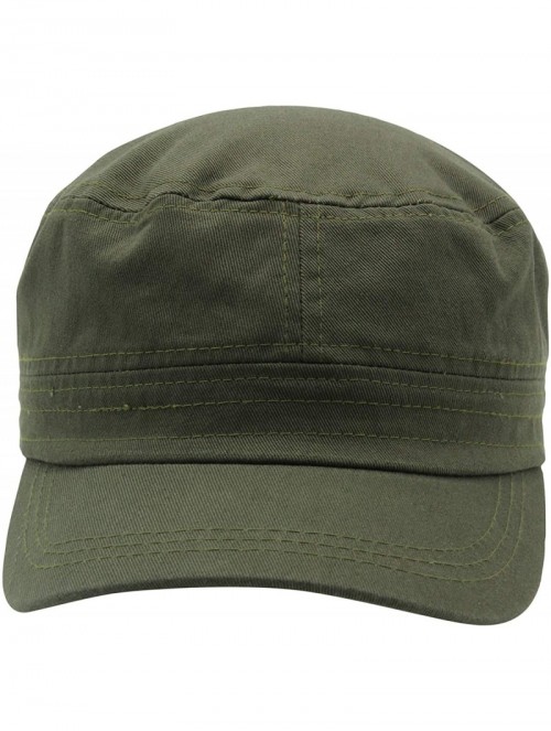 Baseball Caps Cadet Army Cap - Military Cotton Hat - Olive - CY12GW5UV93 $12.90